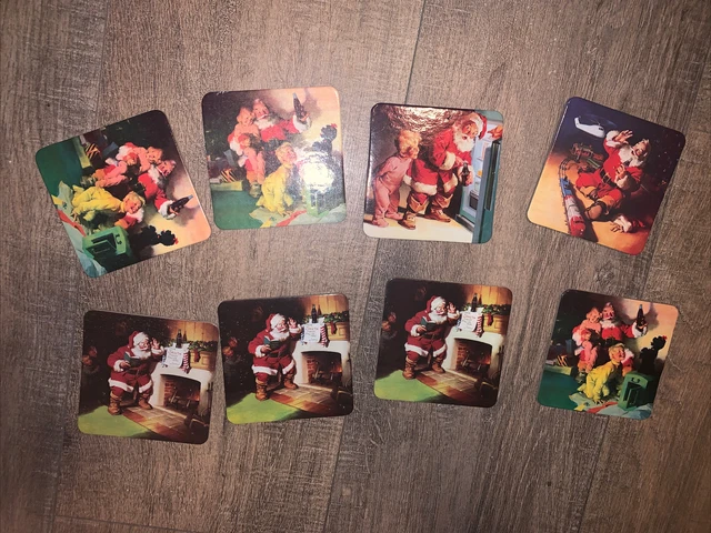 VTG Santa Coca Cola Cork Coasters