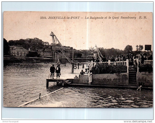 94 JOINVILLE LE PONT - la baignade et le quai beaubourg.