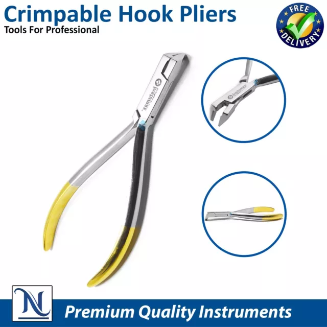 Orthodontic Hook Crimping Plier Curved Arch Holding Hook Crimpable