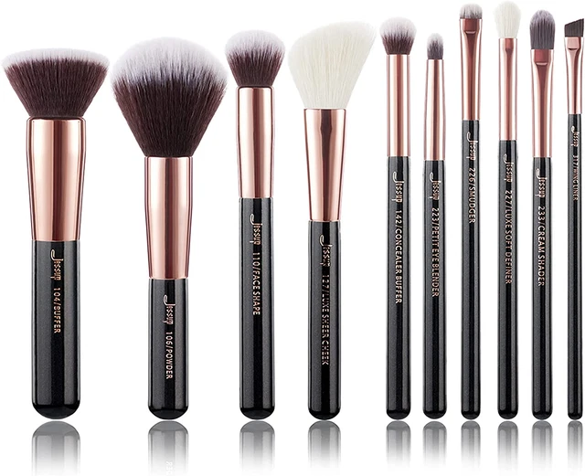 10Pz Pennelli per Il Trucco Fondotinta Polvere Bellezza Eyeliner Correttore Seto