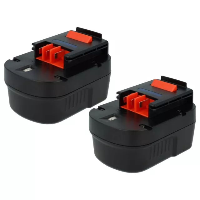 2x Batería para Black & Decker HP126K HP126FSC HP126FSH HP126FBH 3300mAh 12V