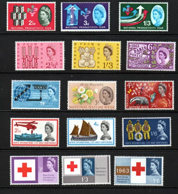 GB 1962-1963  year set M/M   7 sets