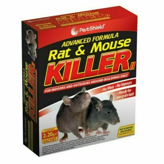 New Rodent Poison Bait  - Strong Strength - Rat & Mouse Control Expert 2 x 20g