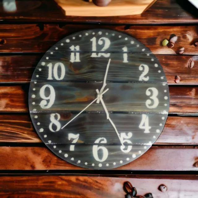 Amish Made. Rustic Farmhouse Clock 12 Inch.