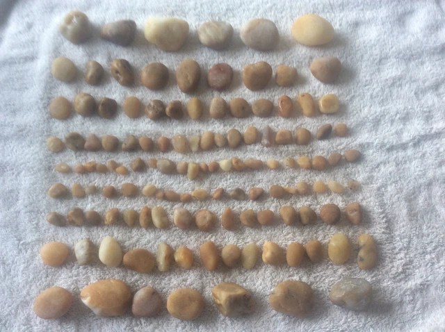 Guijarros de playa de cuarzo amarillo y ámbar ideales para pecera o artesanías