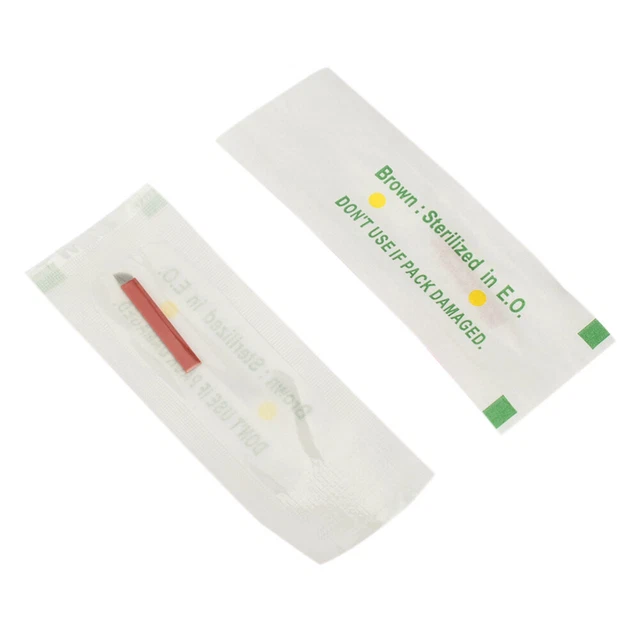 50 Pcs Blades12 Eyebrow Cosmetic Needles Bladee Lips 6
