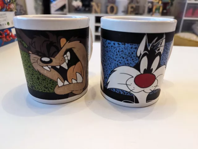 Vintage Looney Tunes Taz Devil Sylvester Cat Mug Warner Bros 1997 Staffordshire