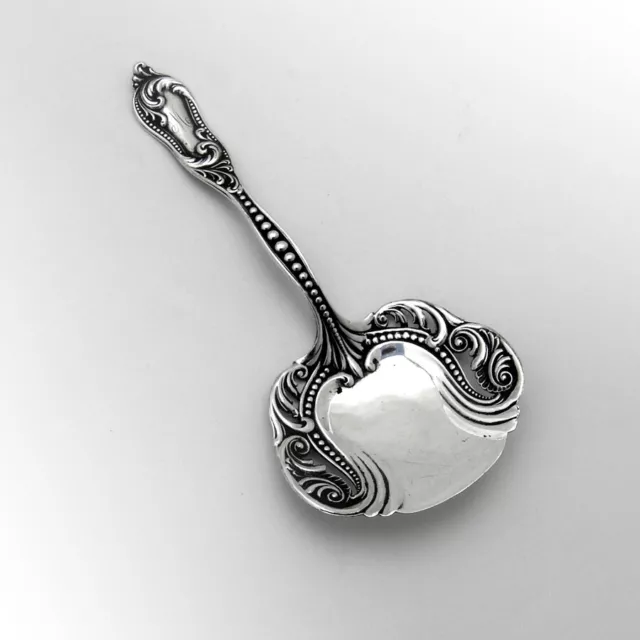 Ornate Bon Bon Candy Nut Spoon Simons Bros Sterling Silver Mono M