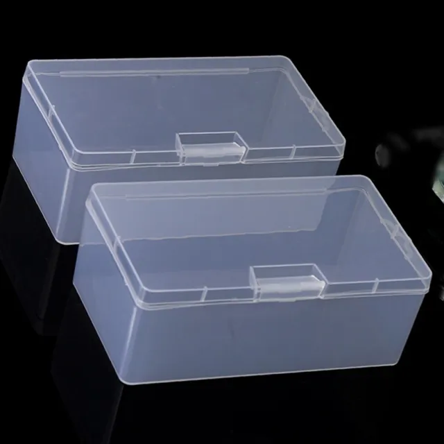 Nuevo contenedor rectangular transparente caja de almacenamiento 6,3*3,46*2,36 pulgadas