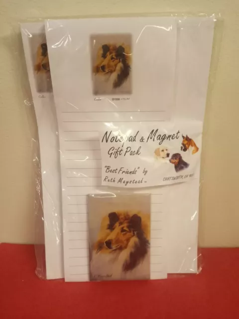 New Great Pyrenees Gift Set Magnetic List Pad, Magnet & Pen By Ruth Maystead