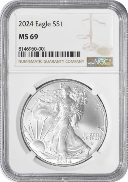 2024 $1 American Silver Eagle MS69 NGC