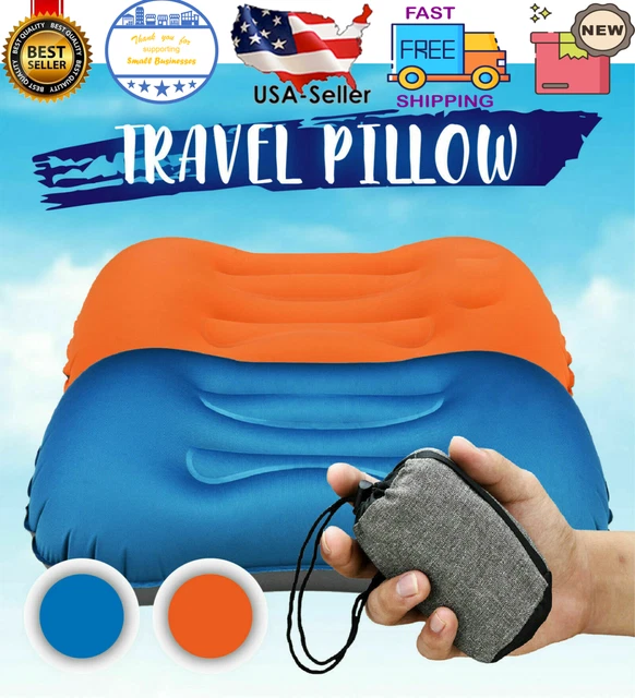 Ultralight Inflatable Camping Travel Pillow for Neck & Lumbar Support While Camp