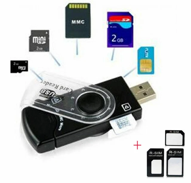 USB SIM CARD Reader Editor SMS Backup GSM / CDMA +CD Deleted Text