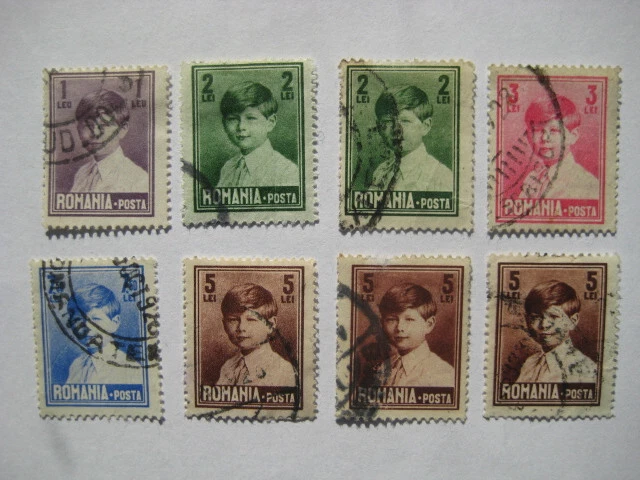 Rumänien Romania 1928  Mi.Nr. 323+324+325+326+327 gestempelt  Michael  I.  Falz