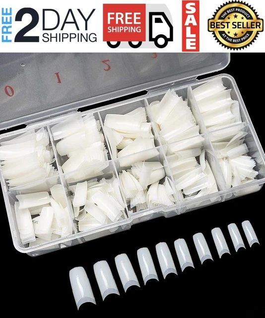 Kit De Uñas Acrilicas 500 Pcs, 10 Tamaños Para Arte de uñasSalones Y Hogar DIY