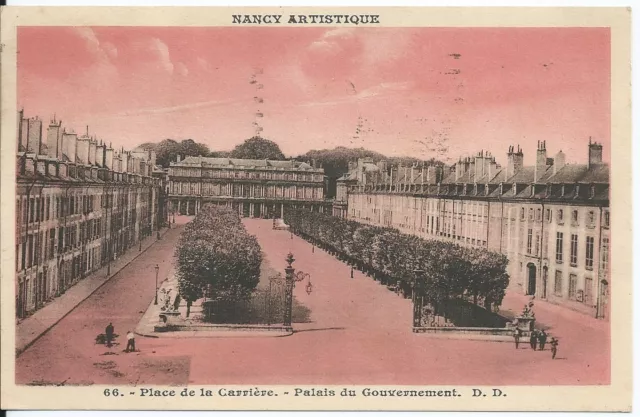 CPA  54 - NANCY - Place de la Carrière - Palais du Gouvernement