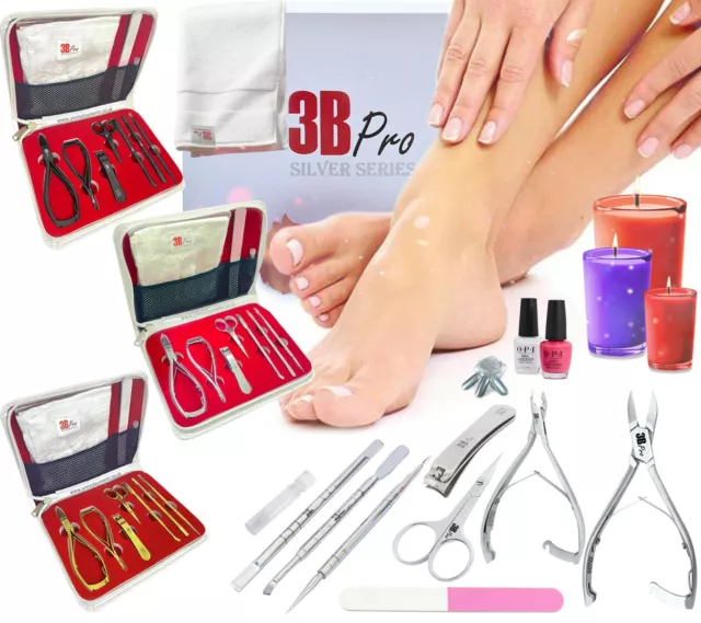 9 Piezas Podología Alicates de Pedicura Manicura Salud Belleza Cuidado Tools Kit