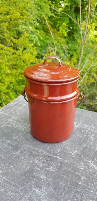 Ancienne gamelle tôle émaillée ouvrier . déco rétro vintage - Objets