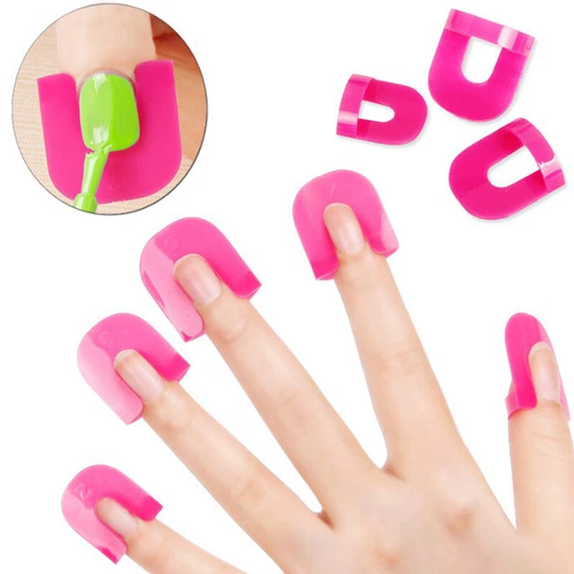 Juego de 26 PC 10 tamaños G -forma curva - pintura - letrero - cubierta para dedos protección para uñas q
