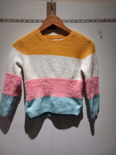 Maglione F&F multistrighe lavorato a maglia taglia 6-7 anni SPEDIZIONE ESPRESSA