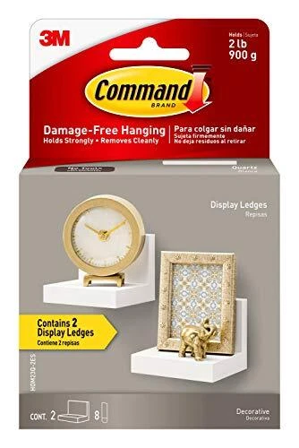 Display Ledges, 2-Ledges, 8-Medium Foam Strips (HOM23Q-2ES), 4" Ledges Quartz