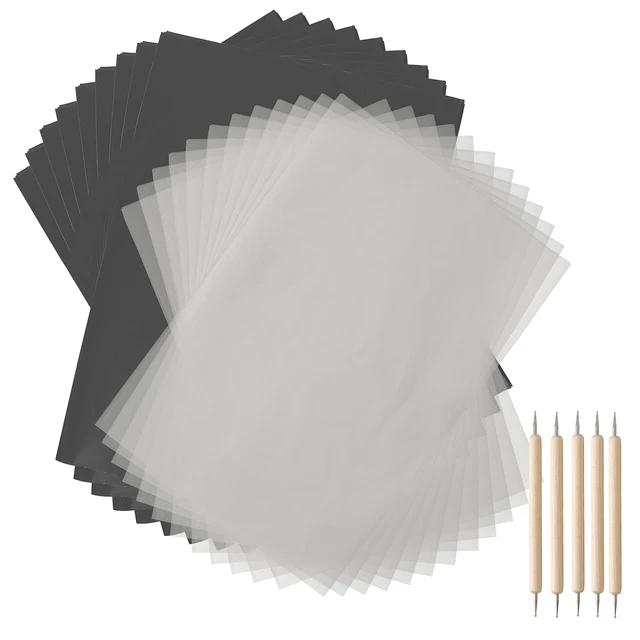 Carbon Transfer Paper & Tracing Paper - Black Graphite Transfer Paper