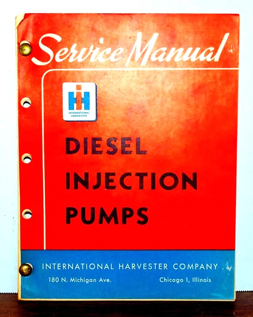 INTERNATIONAL HARVESTER DIESEL Fuel Injection Pump Service Repair