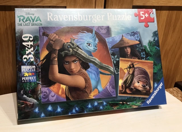 RAVENSBURGER DISNEY RAYA & The Last Dragon 3 x 49 Pieces Jigsaw Puzzle ...