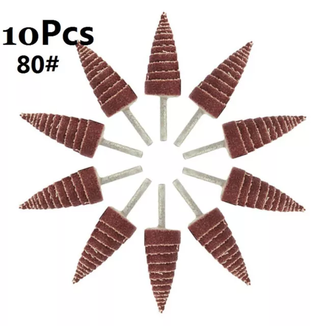 10pcs Cone Abrasive Cloth Sanding Flap Wheels Polishing Grinding Tools Sandpaper