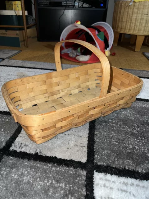 Basketville Putney Vermont Vintage Gathering Basket 18 X 12 X  9 Inches