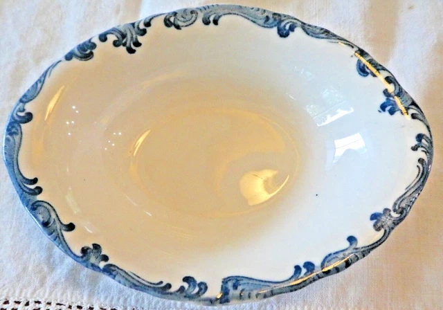 Railroad Dining China Dish Union Pacific Harriman Blue Oval Side Bowl BM