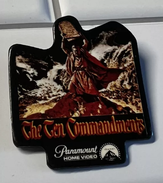 Vintage Pin! THE TEN COMMANDMENTS Charlton Heston Movie Release Pinback Button