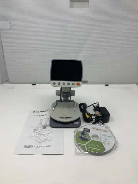 Celestron 5 MP InfiniView LCD Digital Microscope W/Power Cord And Manual