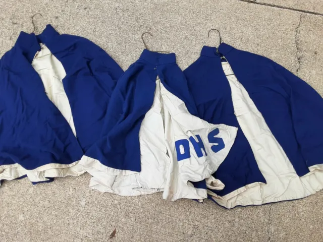 Vintage Theatre Costume Wear Set of 3 Cloak Cape Blue & White OHS Band Cheer
