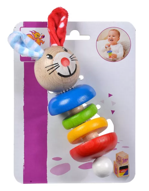 Heros 100017017 "Baby - Bunny Grasping/Teething Toy with Plush Ears