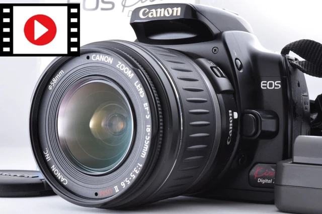 Canon - Canon EOS Kiss X50 EF-S 18-55 ISⅡ Kit CANON EOS KISS X50 EF-S 18-55 IS II Lens Kit Red 553135