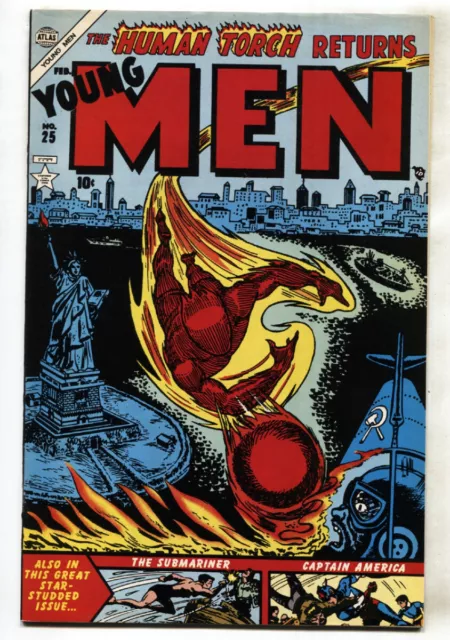 YOUNG MEN #25--ATLAS--1994 REPRINT--HUMAN TORCH--BILL EVERETT---comic book