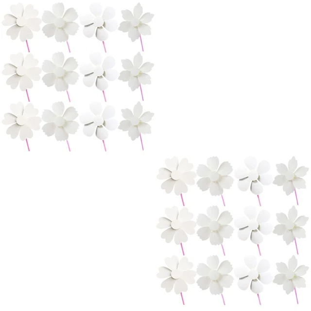 24 Stcs unvollendete Papier Pinwheel DIY Malerei Pinwheel Kinder Pinwheel