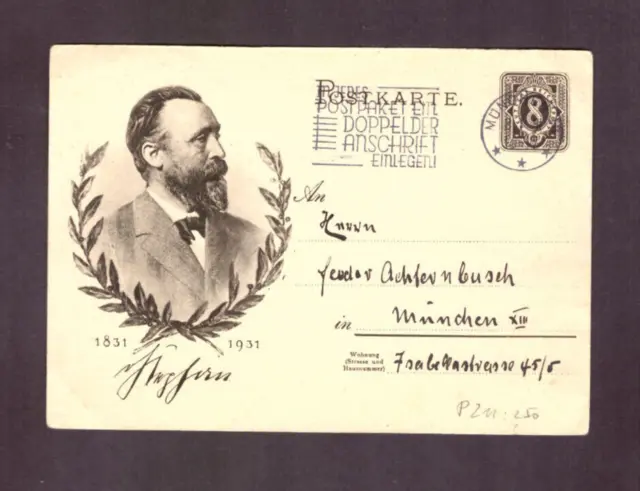 Deutsches Reich 1924-1932 Bildpostkarte Heinrich von Stephan, Werbestempel