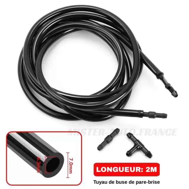 Tuyau Lave Glace Voiture Gicleur Peugeot Citroën Renault Universel Durite 2M 2