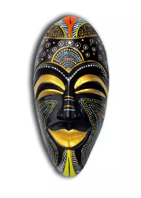Terracotta Wall Hanging African Face Home Decorative Mask Showpiece - Multicolor
