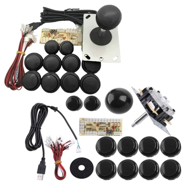 PC Game DIY Controller Arcade Joystick LED Arcade Buttons Zero Delay USB Encoder