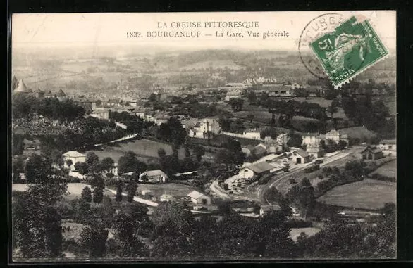 CPA Bourganeuf, La Gare, Vue generale