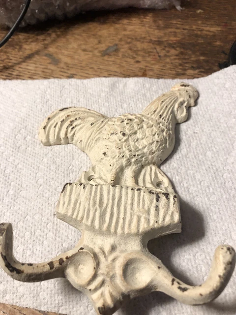 Cast Iron ROOSTER Towel Hanger Coat  Hat Hooks, Key Rack  HEN Hook CHICKEN