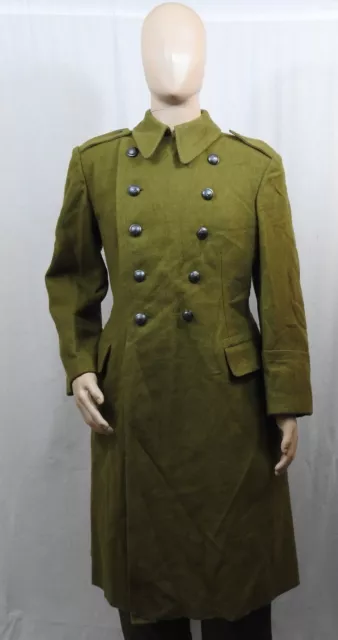 VINTAGE ROMANIAN ARMY Wool Greatcoat Military Surplus Officer ...