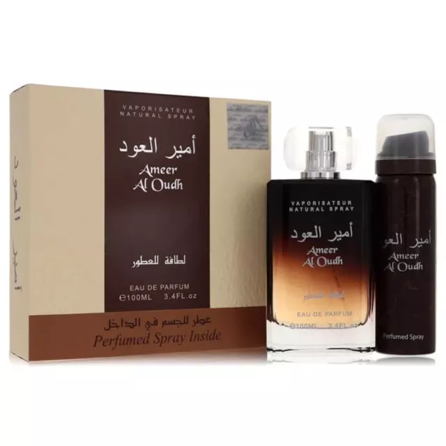 Lattafa Perfumes Ameer Al Oudh 2pc Set 100ml EDP (Unisex) 100% Genuine (New)