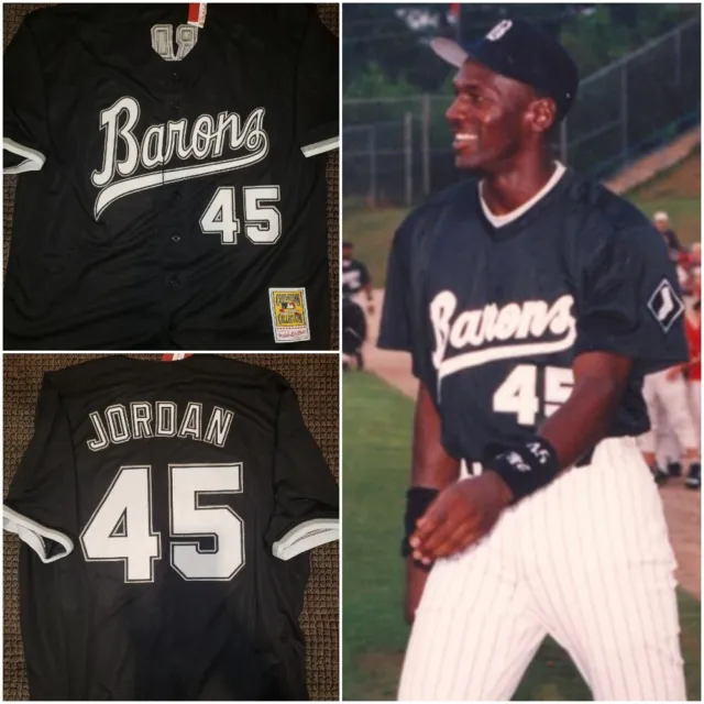 NEW MLB BIRMINGHAM Barons Michael Jordan 45 Baseball Jersey Men Size XLARGE  XL $35.00 - PicClick