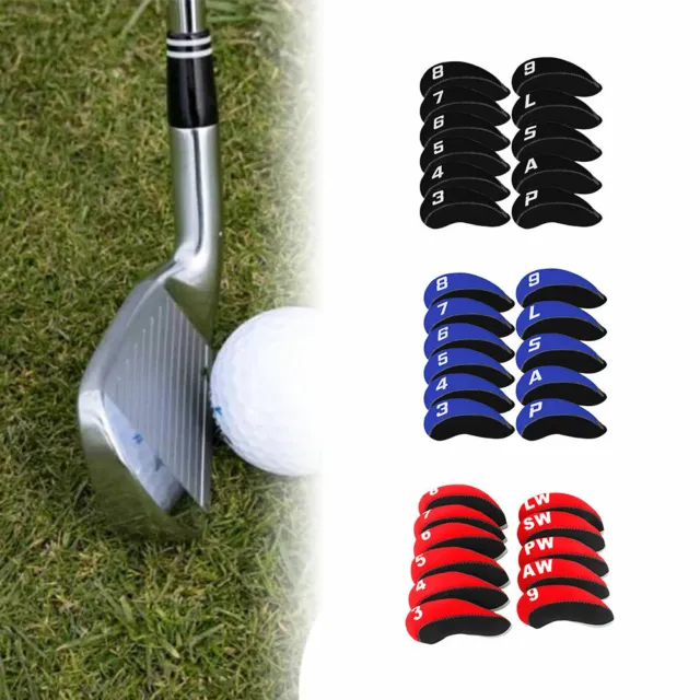 Golf Head Covers Irons Headcover Set Club Protector 3-9 P/A/S/Lw 11 Pcs Neoprene