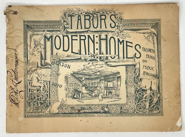 Tabor's Modern Homes Scarce Home Designs Chicago Architect Booklet 1899