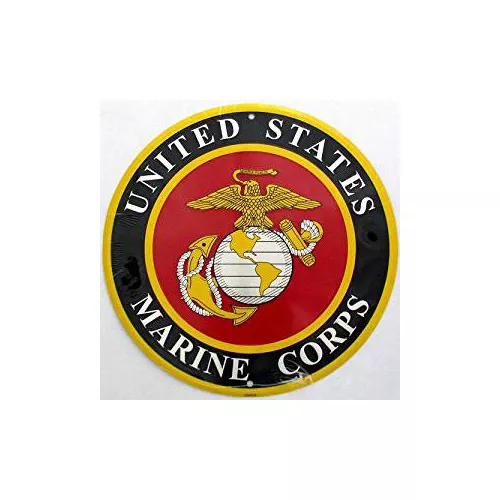 Marines United States Marine Corps 12" Embossed Circle Round Sign Wall FAST SHIP